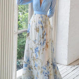 Tilda | Kleid maxi mit Blumenprint mozzafiato und V-Ausschnitt