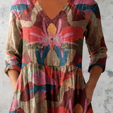 Marieke | Lange Bluse mit V-Ausschnitt
