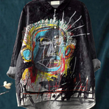 Luise | Legeres T-Shirt mit abstraktem Vintage-Kunstprint