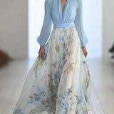 Tilda | Kleid maxi mit Blumenprint mozzafiato und V-Ausschnitt