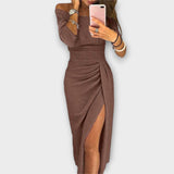 Lena - Elegantes Kleid mit schulterfreien Trägern