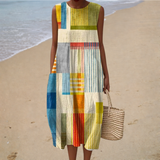 Bequemes ärmelloses Sommerkleid