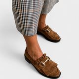 Lena | Braune Loafer mit runder Spitze