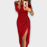 Lena - Elegantes Kleid mit schulterfreien Trägern
