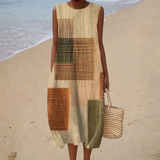 Bequemes ärmelloses Sommerkleid
