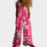 Hiltraud | Fließender bedruckter Jumpsuit