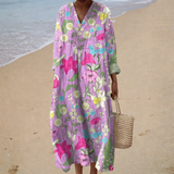 Figurschmeichelndes Sommerkleid mit Print