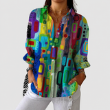Liselotte | Leichte farbenfrohe Bluse mit Print
