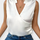 Eleganter einfarbiger Top