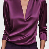 Nádia - Premium Bluse mit V-Ausschnitt