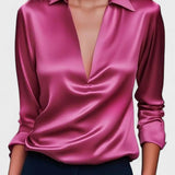 Nádia - Premium Bluse mit V-Ausschnitt