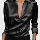 Nádia - Premium Bluse mit V-Ausschnitt