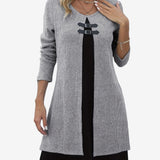 Elora™ Schickes Strickkleid mit Kontrast