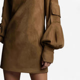 Tania™ Mini Kleid mit hohem Kragen