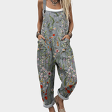 Bequeme bedruckte Latzhose