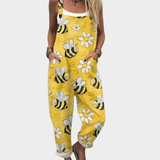 Bequeme bedruckte Latzhose