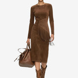 Nicole™ Kleid in Moka-Farbe